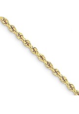stunning real yellow gold 3mm regular rope baby bracelet